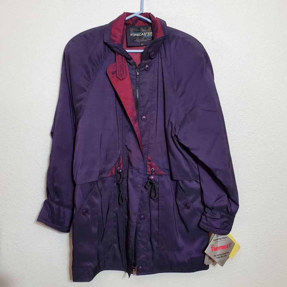 Forecaster Of Boston Winter Coat Womans XS Thermoloft Insulated Eggplant Nylon